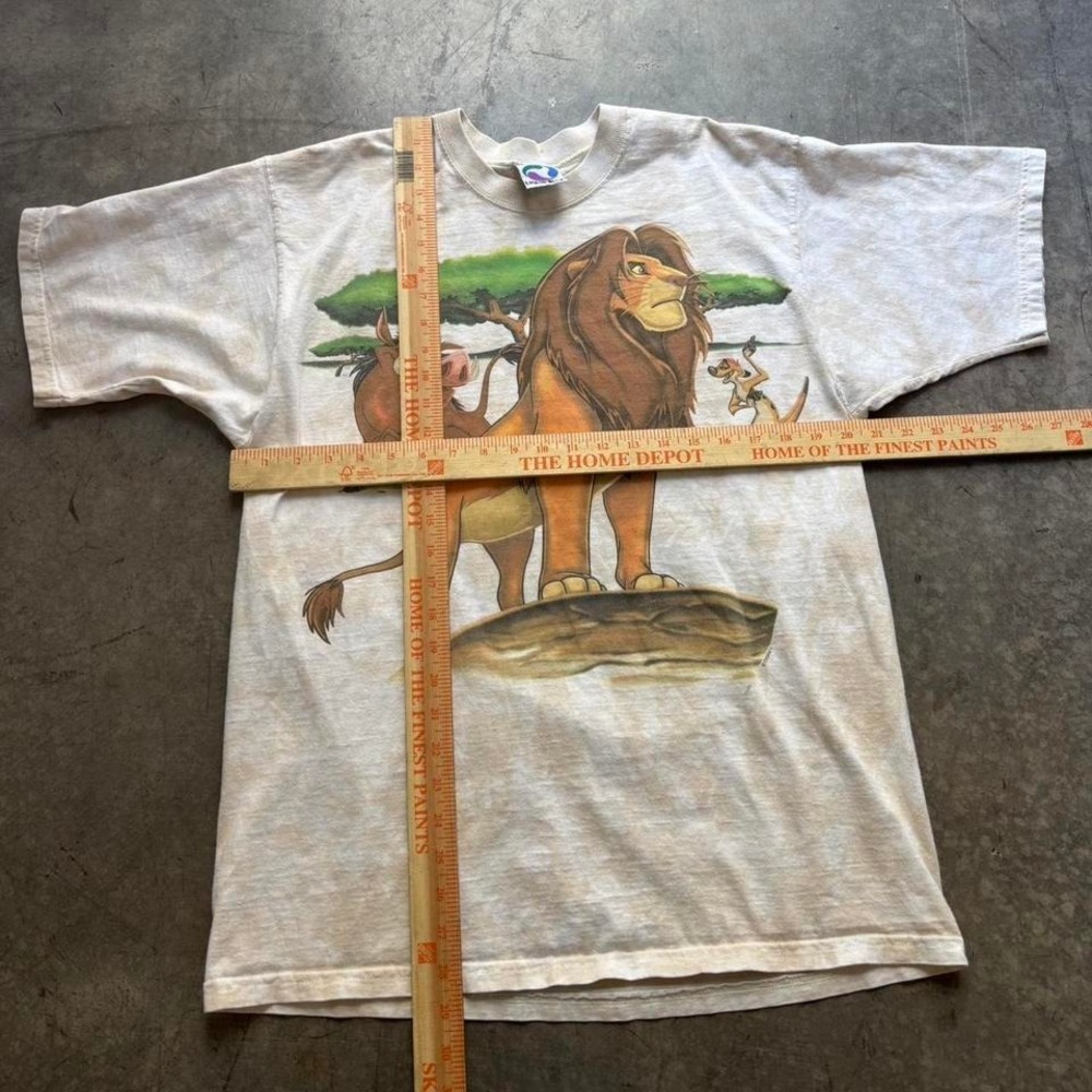 Vintage 90's Lion King The Movie Promo Liquid Blue Tie Dye Size Large - Picture 3 of 3